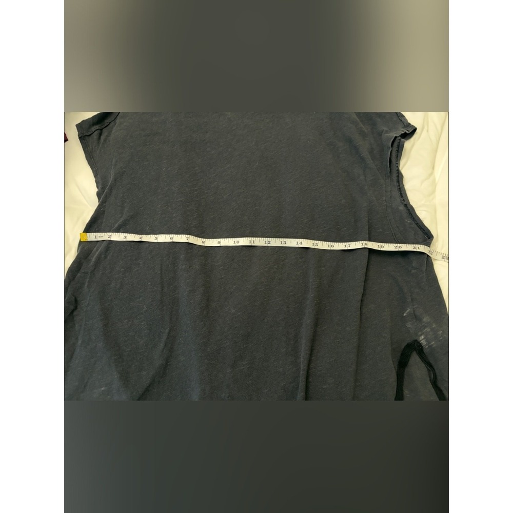 Free People We The Free Crystalle Tee Black Linen Blend Oversized Tunic L - Picture 16 of 16